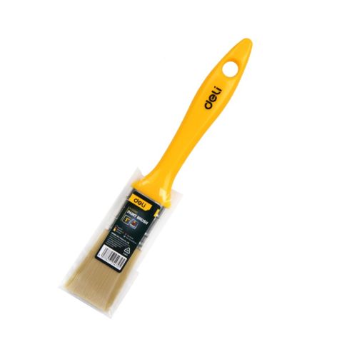 Четка за боядисване Deli TOOLS EDL509151, PET дръжка, 1"/25.4 мм, жълта