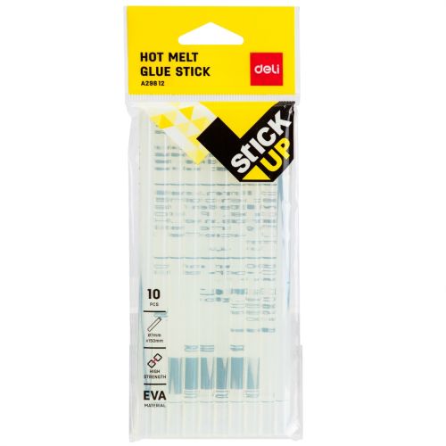 Лепилни пръчки Deli Stick Up EA29812, EVA, силиконови, D7 мм, 150 мм, 10 бр.