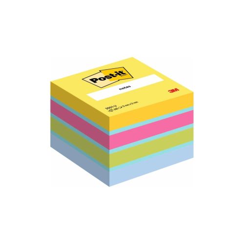 Самозалепващо мини кубче Post-it Ultra Colours, 51х51 мм, 400 л., микс 5 цвята, неоново, PEFC хартия