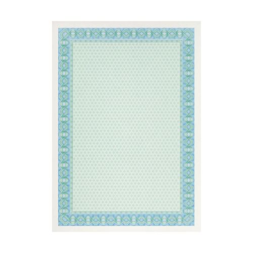 Хартия с воден знак DECAdry, за сертификати, синьо-зелена, 115 г, 25 л.