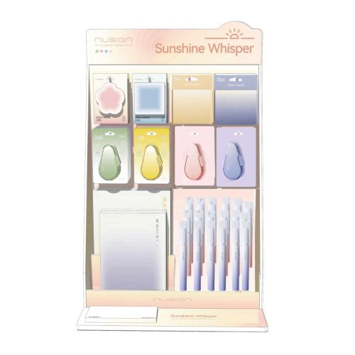 Дисплей Nusign Sunshine Whisper Desktop J03495, PVC пяна/акрил, 8 куки, 40x20,1x64,9 см