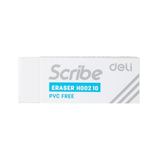Гума за молив Deli Scribe EH00210, 54х20х10 мм, бяла