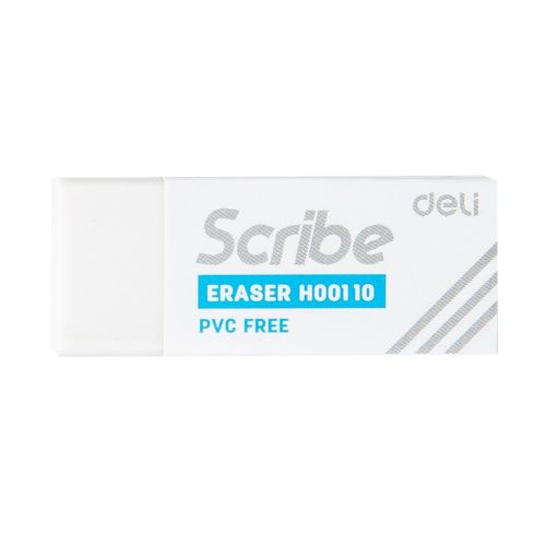 Гума за молив Deli Scribe EH00110, 42х17х10 мм, бяла