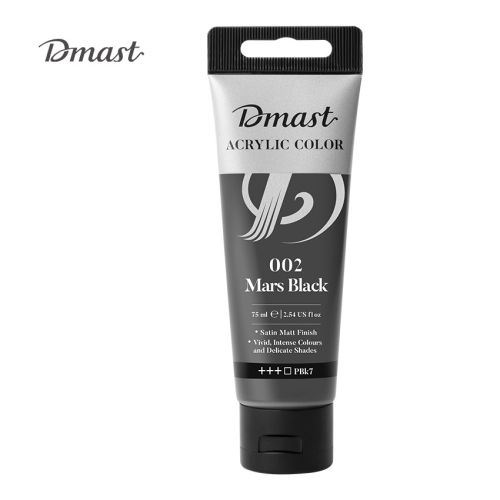 Акрилна боя Deli Dmast EC330-MB, в тубичка 75 мл, 002 mars black 1
