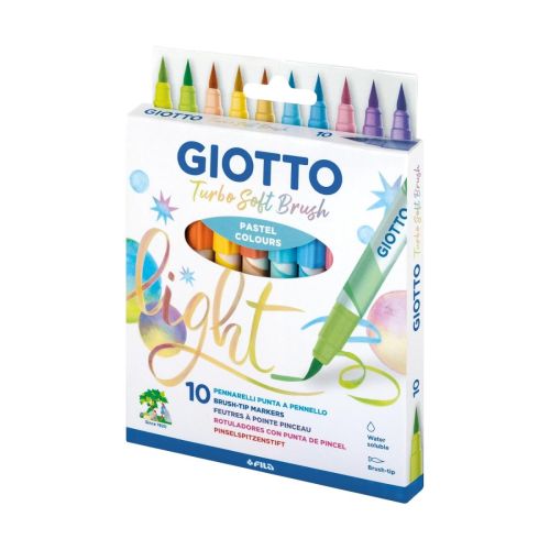 Акварелни маркери-четка GIOTTO Turbo Soft Brush, 10 пастелни цвята 1