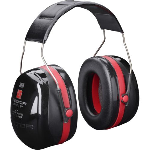 Антифон 3M PELTOR Optime III, H540A-411-SV, до 34 DB, черно и червено