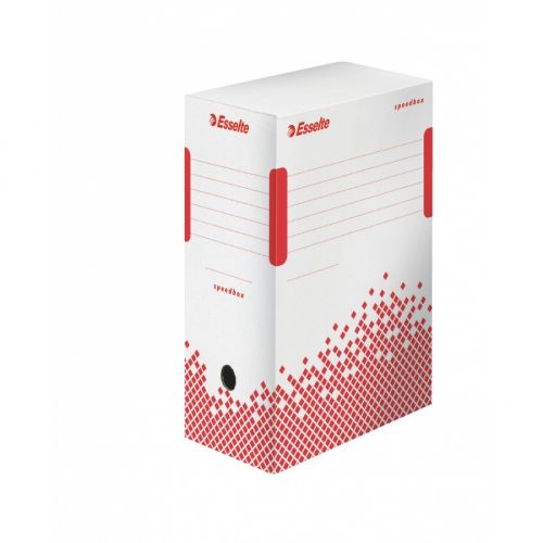 Архивна кутия Esselte Speedbox, 350х250х150 мм, рециклирано велпапе, бяла 1