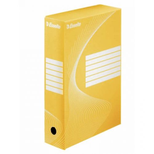 Архивна кутия Esselte Standard, 352х250х80 мм, рециклирано велпапе, жълта 1