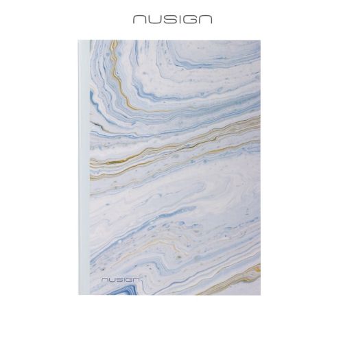 Бележник Nusign NF ENS601-C, A5, 96 л., линиран офсет шамоа 80 г, твърда корица ECO кожа, бял 1