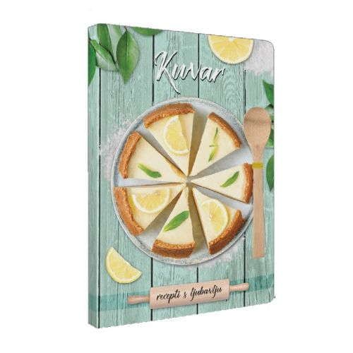 Бележник за рецепти LASTVA Retro Cookbook Desserts с малка дървена лъжица, B5, 170х240 мм, 72 л. — Joya.bg 1