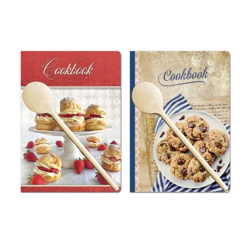 Бележник за рецепти LASTVA Retro Desserts с дървена лъжица, B5, 170х240 мм, 72 л. — Joya.bg