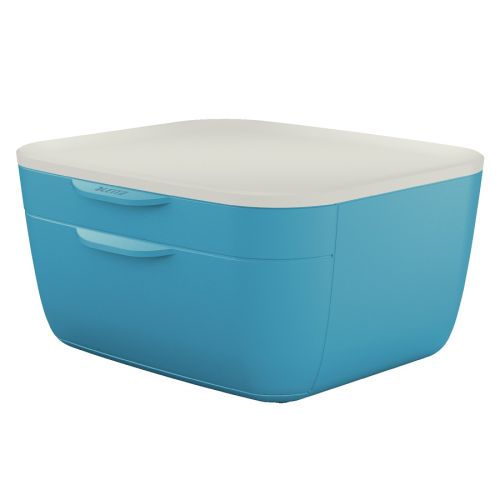 Бокс с 2 чекмеджета LEITZ Cosy, 251x143x275 мм, Polystyrene, син — Joya.bg 1