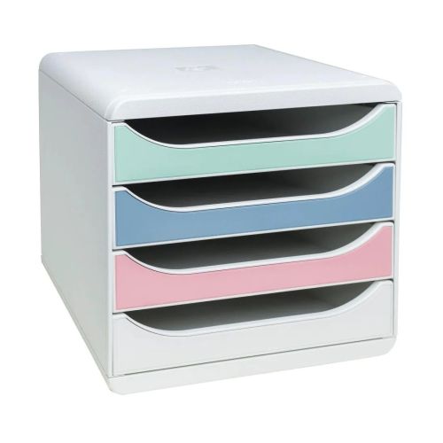 Бокс с 4 чекмеджета EXACOMPTA AutentiK BIG-BOX, 347x278x267 мм, Polystyrene, 4 цвята 1