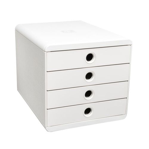 Бокс с 4 чекмеджета EXACOMPTA AutentiK POP-BOX PLUS, 347x278x267 мм, Polystyrene, бял 1