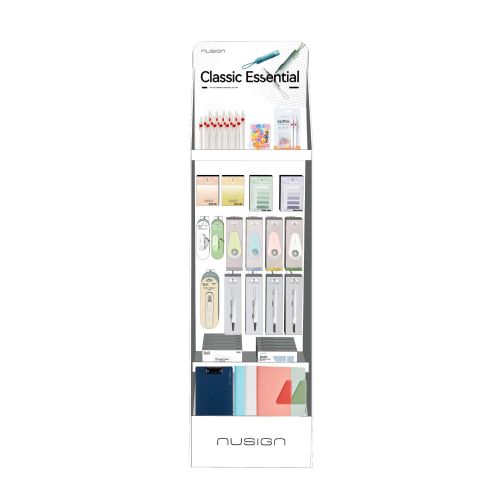 Дисплей Nusign Classic J03484, PVC пяна, 15 куки, 41x35x143 см, бял
