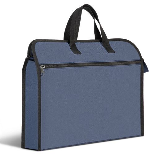 Чанта за документи Deli, 63753, с дръжка и цип, FC, текстил (Oxford Cloth), тъмносиня 1