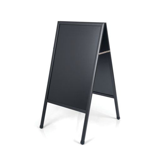 Черна дъска за меню Bi-Office CHALK, двустранна, А форма, 600х1200 мм, площ 600x900 мм, черна рамка 1