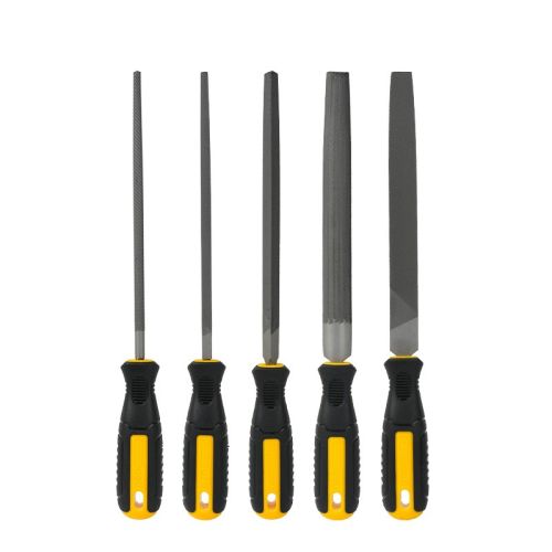 Комплект пили Deli TOOLS EDL352085, 8 ", Т12 стомана,ергономична гумирана дръжка, 5 бр., жълти