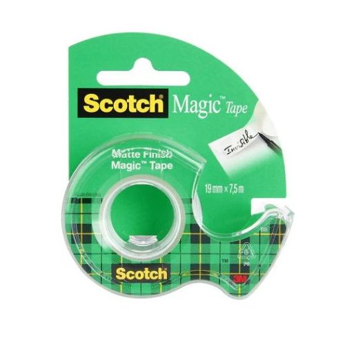 Матово тиксо Scotch Magic 8-1975, 19 мм х 7.5 м, с диспенсър