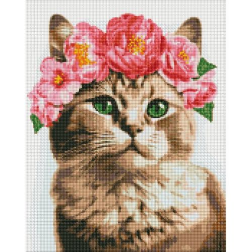Диамантена мозайка IDEYKA, с подрамка, SOPHISTICATED CAT/Котка, 40х50 см — Joya.bg 1