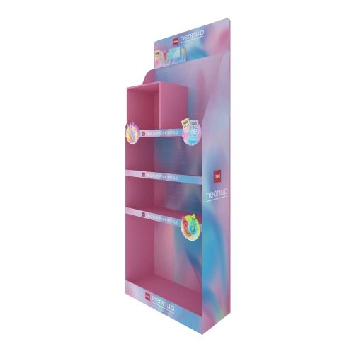 Дисплей Deli NeonUp J03164, PVC пяна, 10 куки и 2 рафта, 60x30x152 см