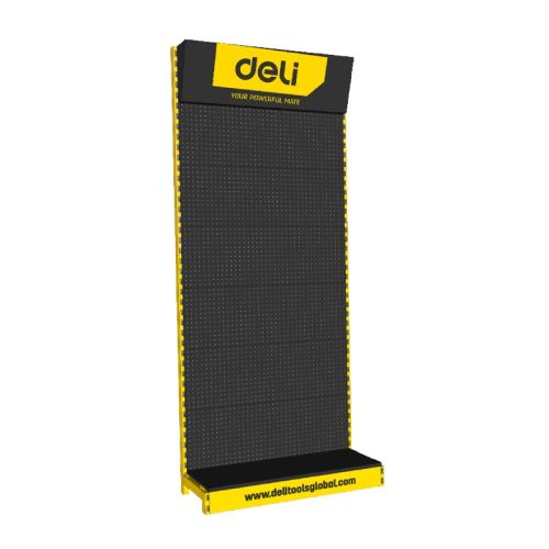 Дисплей Deli Tools DL-DJ617, метален, 50 куки, 1000х450х2400 мм, жълт — Joya.bg