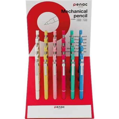 Дисплей с автоматични моливи Penac Protti PRC 107 Vivid, 0.7 мм, 6 цвята, 24 бр. 1