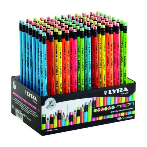 Дисплей с моливи с гума LYRA Neon, кръгло тяло, HB, 96 бр. — Joya.bg 1