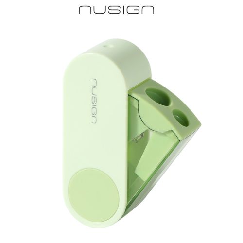 Двойна острилка с контейнер Nusign Classic ENS074-GR, ф 6.9/10.55 мм, 125x80x20 мм, зелена 1