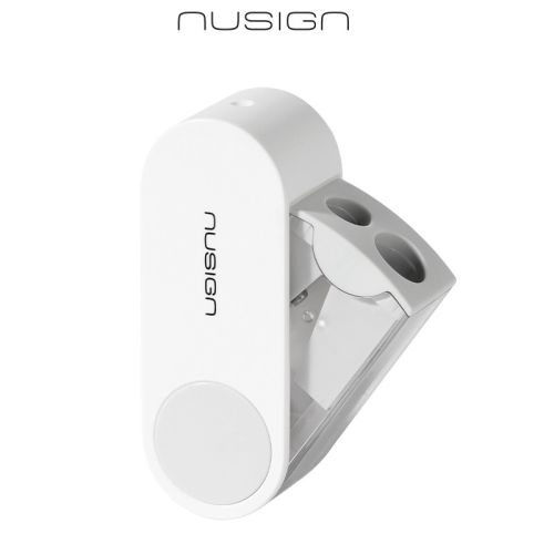 Двойна острилка с контейнер Nusign ENS074-WH, ф 6.9/10.55 мм, 125x80x20 мм, бяла 1