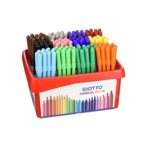 Флумастери GIOTTO Turbo Color School Pack, връх 2.8 мм, 12 цвята, 144 бр. 1