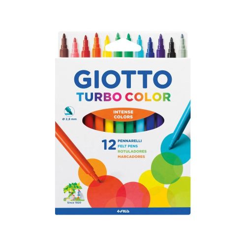 Флумастери GIOTTO Turbo Color, връх 2.8 мм, 12 цвята 1