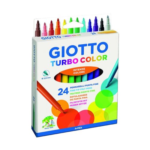 Флумастери GIOTTO Turbo Color, връх 2.8 мм, 24 цвята 1