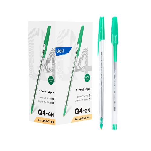 Химикалка Deli think EQ4-GN, 1 мм, зелена 1