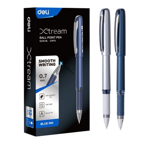Химикалка Deli Xtream EQ126-BL, с грип, 0.7 мм, синя 1