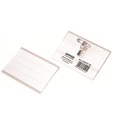 Хоризонтален бадж OFFICE PRODUCTS, 57x90 мм, с игла и клип — Joya.bg 1