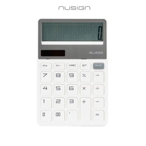 Калкулатор Nusign Classic ENS042, настолен, 12 dgt, 163.6x106x19 мм, бял 1