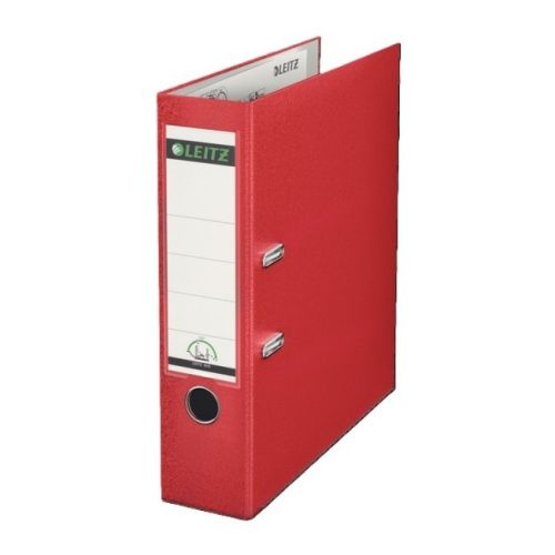 Класьор LEITZ 180°, РР, A4, 80 мм, метален кант, сменяем етикет, червен 1