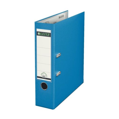 Класьор LEITZ 180°, РР, A4, 80 мм, метален кант, сменяем етикет, светлосин 1