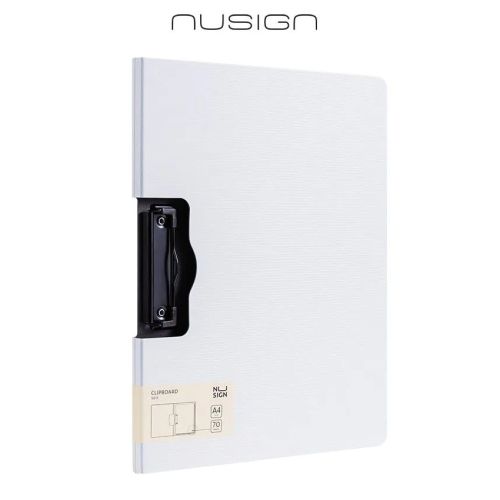 Клипборд с капак Nusign Classic E5011, A4, хоризонтален, Foam PP, бял 1