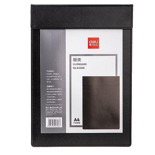 Клипборд с магнит Deli Start, A4, Eco кожа, черен — Joya.bg 1