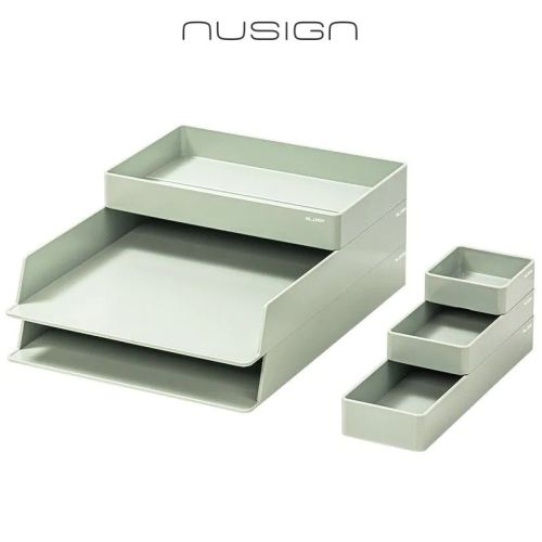 Комплект хоризонтални поставки Nusign Classic , NS001, различни размери, ABS, 6 бр., зелени 1