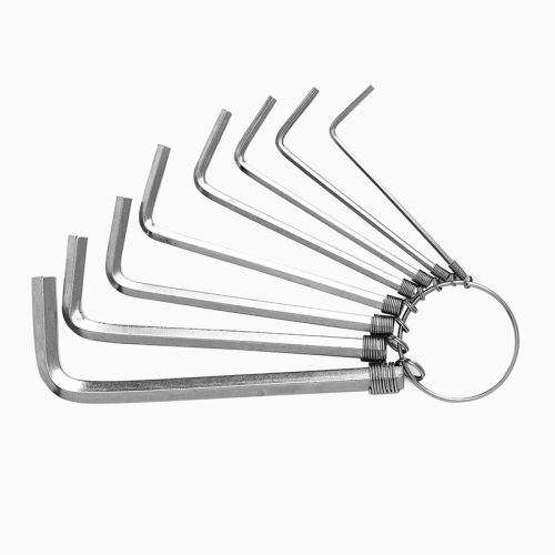 Комплект шестограми Deli TOOLS EDL3080, 8 бр, дълъг плосък край, 1.5-6 мм, C-RV — Joya.bg 1