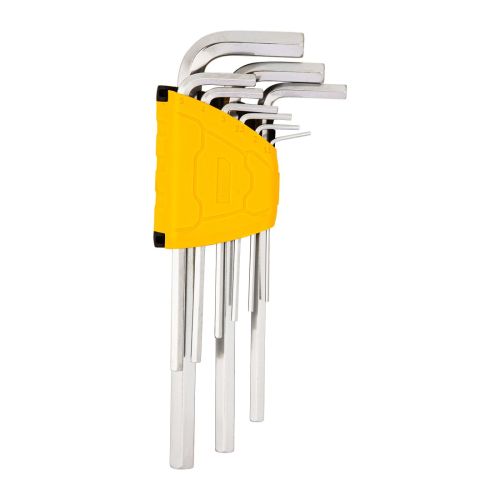 Комплект шестограми Deli TOOLS EDL3590, 9 бр., дълъг плосък край, 1.5-10 мм, C-RV 1