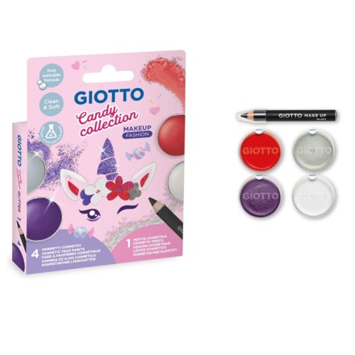 Комплект за рисуване на лице GIOTTO Candy Make-up Fashion, 4 боички и 1 молив 1