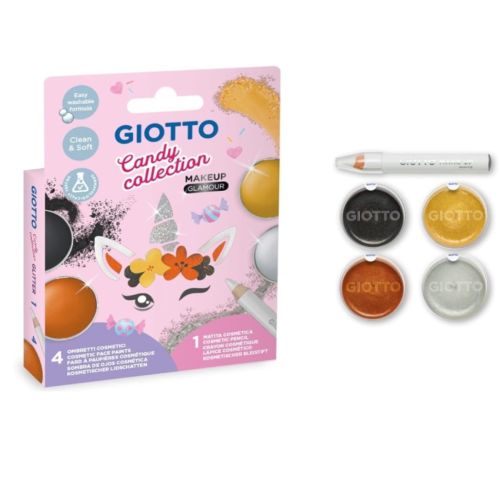 Комплект за рисуване на лице GIOTTO Candy Make-up Glamour, 4 боички и 1 молив 1