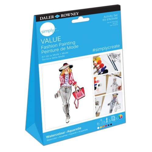 Комплект за рисуване с акварелни бои DALER-ROWNEY Activity Set Watercolor - Fashion, 12 части — Joya.bg 1