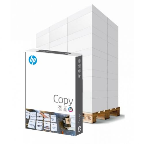Копирна хартия HP Copy, А4, 80 г, бяла, CIE белота 146, FSC, палет 240 пакета х 500 л. — Joya.bg