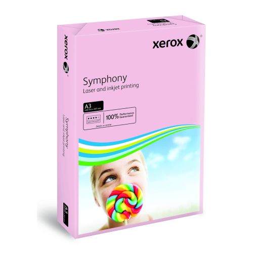 Копирна хартия Xerox Symphony, A3, 80 г, пастелен цвят  Pink (3R92261), пакет 500 л. 1