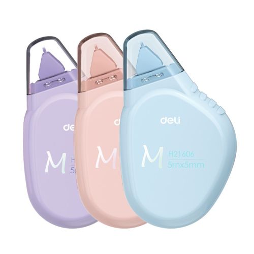 Коректор лента Deli Macaron EH21606, 5 мм х 5 м, 24 бр. в буркан 1